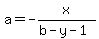 a=-x%2F%28b-y-1%29