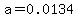 a=0.0134