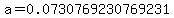 a=0.0730769230769231