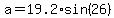 a=19.2%2Asin%2826%29