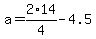 a=2%2A14%2F4-4.5