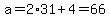 a=2%2A31%2B4=66