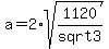 a=2%2Asqrt%281120%2Fsqrt3%29%29