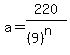 a=220%2F%28%289%29%5En%29