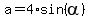 a=4%2Asin%28alpha%29