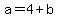 a=4%2Bb