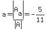 a=abs%28A%5Ba%5D%29%2Fabs%28A%29=-5%2F11