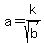 a=k%2Fsqrt%28b%29