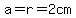 a=r=2cm