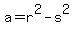 a=r%5E2+-+s%5E2