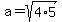 a=sqrt%284%2A5%29