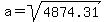 a=sqrt%284874.31%29