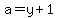 a=y%2B1