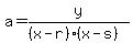 a=y%2F%28%28x-r%29%28x-s%29%29