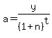 a=y%2F%281%2Bn%29%5Et
