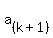a%5B%28k%2B1%29%5D