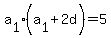 a%5B1%5D%28a%5B1%5D%2B2d%29=5