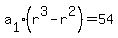 a%5B1%5D%28r%5E3+-+r%5E2%29+=+54