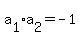 a%5B1%5D%2Aa%5B2%5D+=+-1