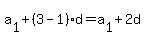 a%5B1%5D%2B%283-1%29%2Ad=a%5B1%5D%2B2d
