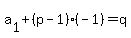 a%5B1%5D%2B%28p-1%29%28-1%29=q
