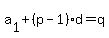 a%5B1%5D%2B%28p-1%29d=q