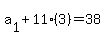 a%5B1%5D%2B11%283%29=38