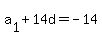 a%5B1%5D%2B14d=-14