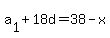 a%5B1%5D%2B18d=+38+-x