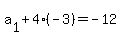 a%5B1%5D%2B4%28-3%29=-12
