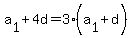 a%5B1%5D%2B4d=3%28a%5B1%5D%2Bd%29