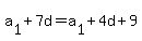 a%5B1%5D%2B7d=a%5B1%5D%2B4d%2B9