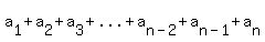 a%5B1%5D%2Ba%5B2%5D%2Ba%5B3%5D%2B%22...%22%2Ba%5Bn-2%5D%2Ba%5Bn-1%5D%2Ba%5Bn%5D