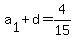 a%5B1%5D%2Bd=4%2F15