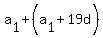 a%5B1%5D+%2B+%28a%5B1%5D%2B19d%29