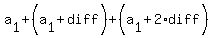 a%5B1%5D+%2B+%28a%5B1%5D%2Bdiff%29%2B%28a%5B1%5D%2B2%2Adiff%29