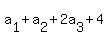 a%5B1%5D+%2B+a%5B2%5D+%2B+2a%5B3%5D+%2B+4