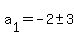 a%5B1%5D+=+-2+%2B-+3+