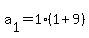 a%5B1%5D+=+1%281%2B9%29