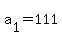 a%5B1%5D+=+111