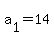 a%5B1%5D+=+14