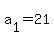 a%5B1%5D+=+21
