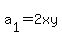 a%5B1%5D+=+2xy