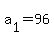 a%5B1%5D+=+96