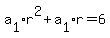 a%5B1%5Dr%5E2+%2B+a%5B1%5Dr+=+6