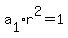 a%5B1%5Dr%5E2+=+1