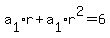 a%5B1%5Dr+%2B+a%5B1%5Dr%5E2+=+6