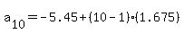a%5B10%5D=-5.45%2B%2810-1%29%281.675%29