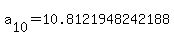 a%5B10%5D+=+10.8121948242188