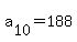 a%5B10%5D+=+188